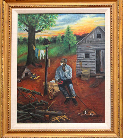 一个人在星期六晚上拿着剃须刀。